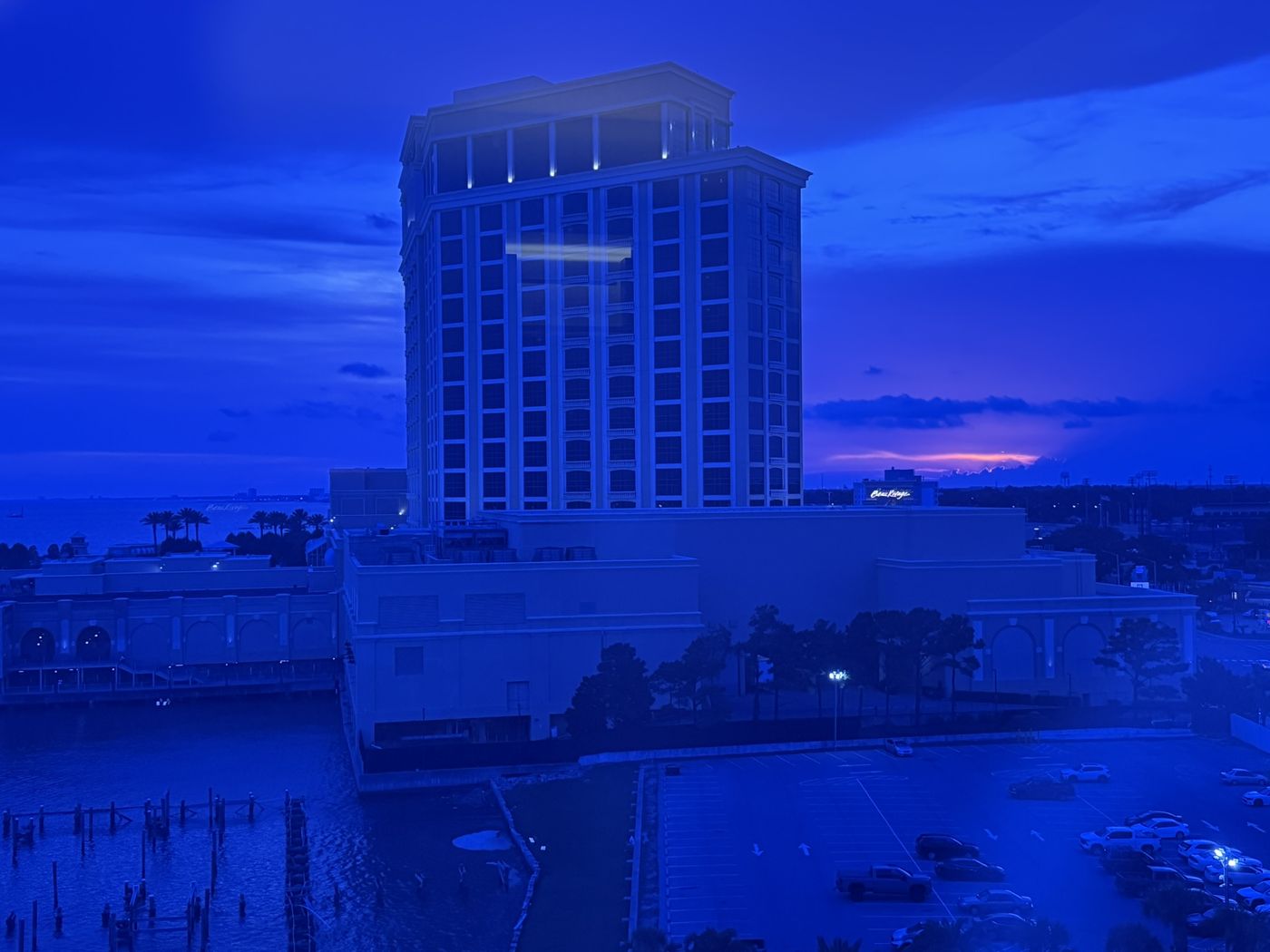 Beau Rivage casino resort at dusk