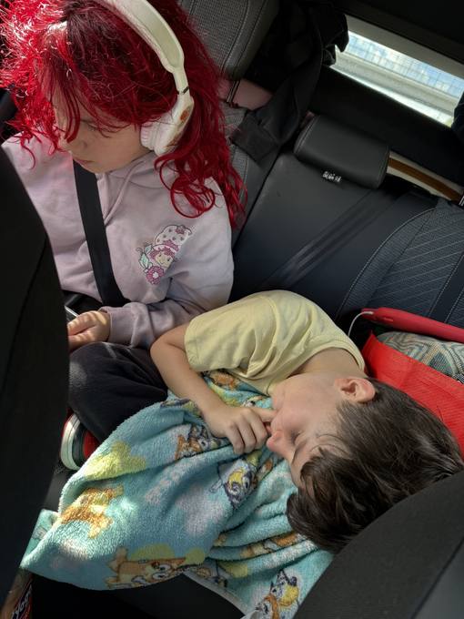 resting on the road