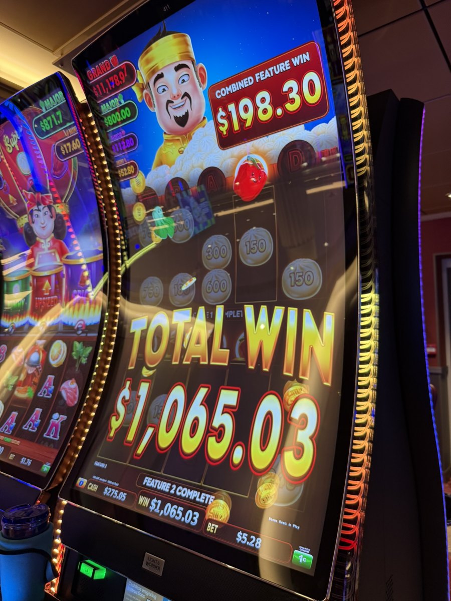 A $1,065 jackpot win